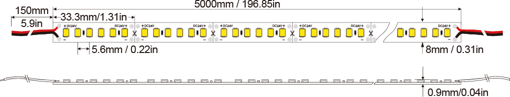2835-180D-10MM-24V Technical Specifications