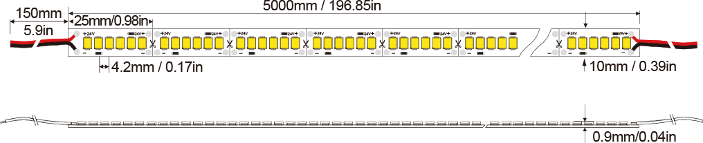 2835-240D-10MM-24V Technical Specifications